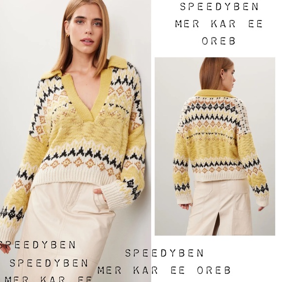 A.L.C. Landry Fair Isle Sweater size Small - Picture 1 of 12